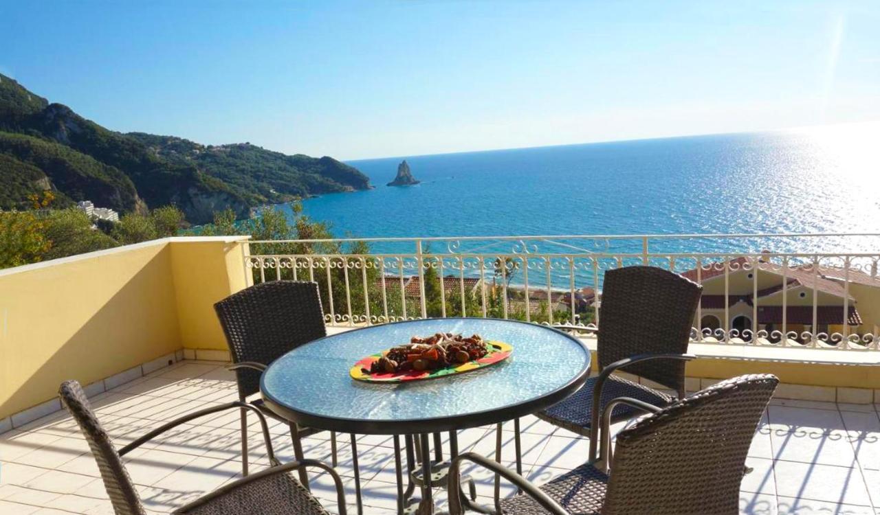 Natalia Apartment B With Panoramic Sea Views Of Agios Gordios Bay Buitenkant foto